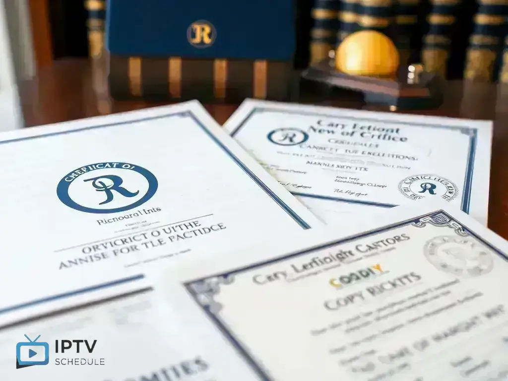 Copyright and licensing documentation for IPTV content