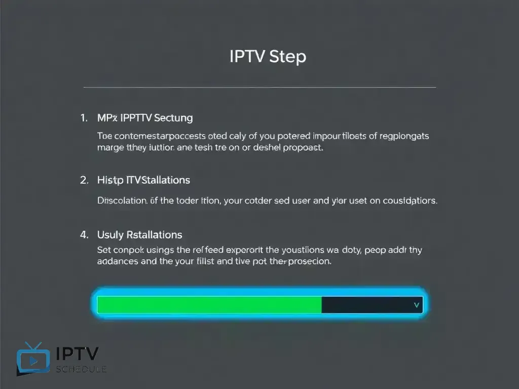 Step-by-step setup process for IPTV schedule