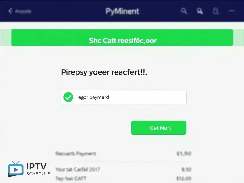 Successful payment confirmation screen