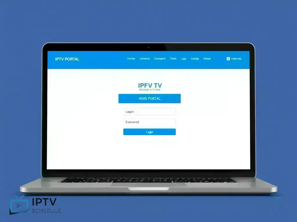 IPTV schedule web portal login interface