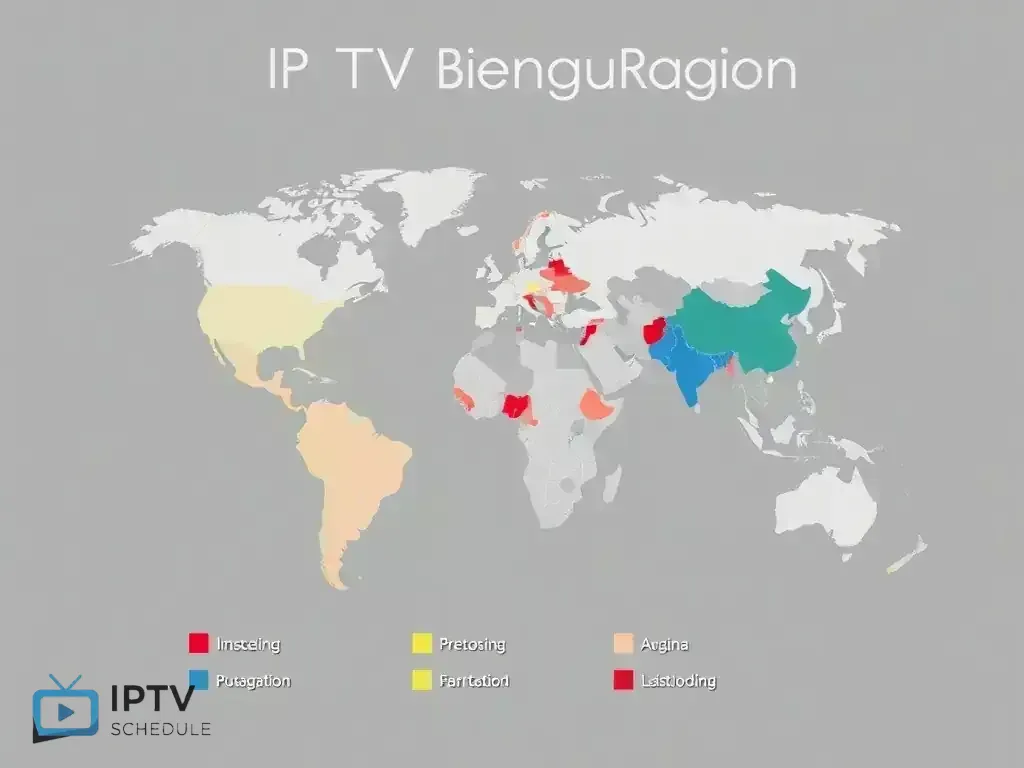 World map showing IPTV regulations by region